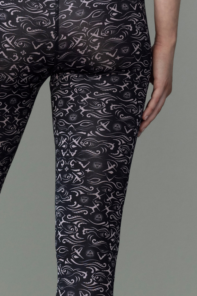Leggings Print Samadhi Black | Hey Honey Yoga & Active Wear