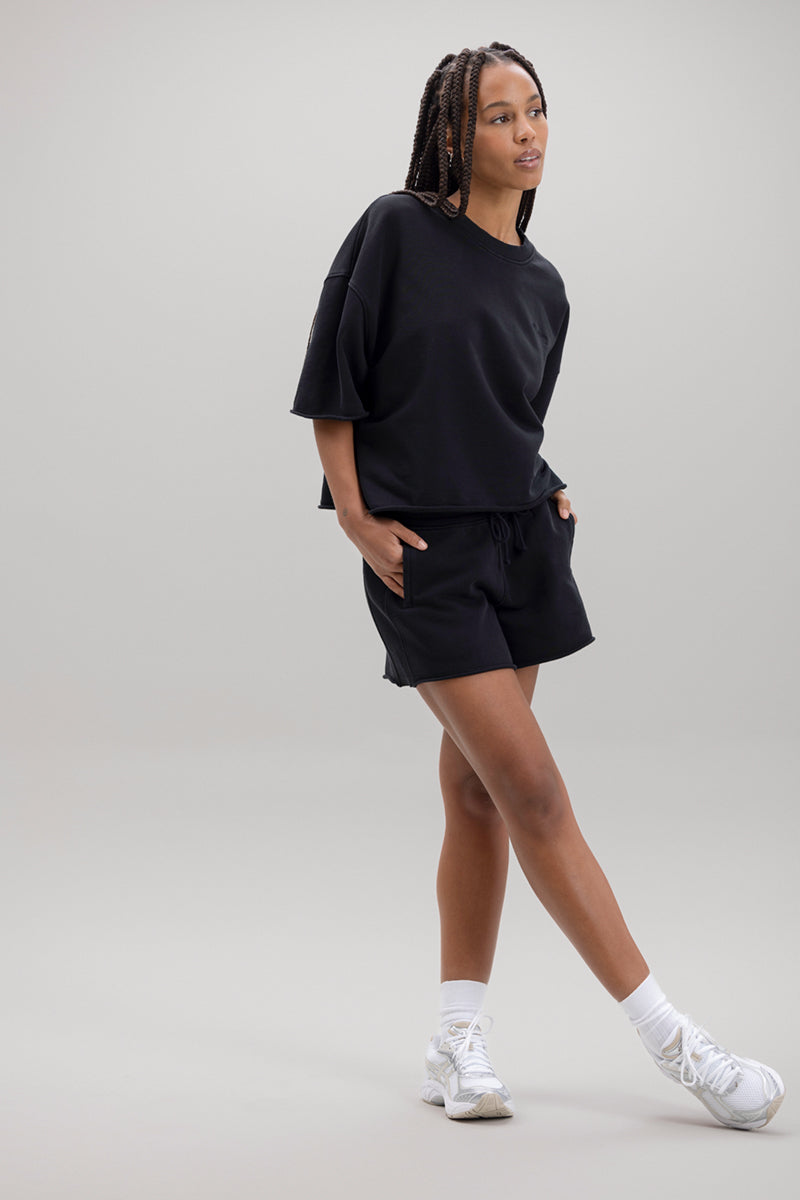 Mid Rise Short Black | Hey Honey Yoga & Active Wear