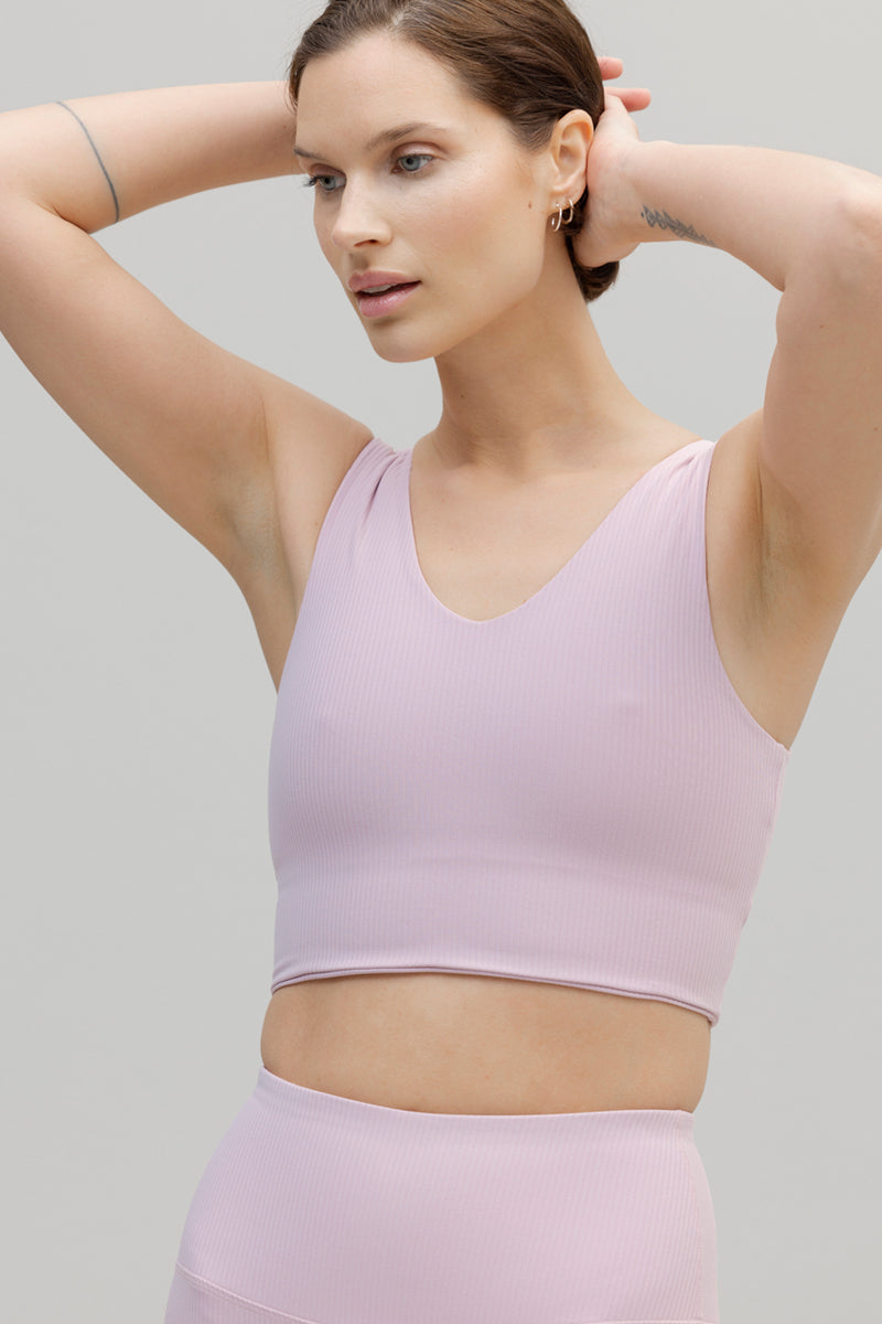 Bustier Ribbed Dawn Pink | Hey Honey & Active Wear
