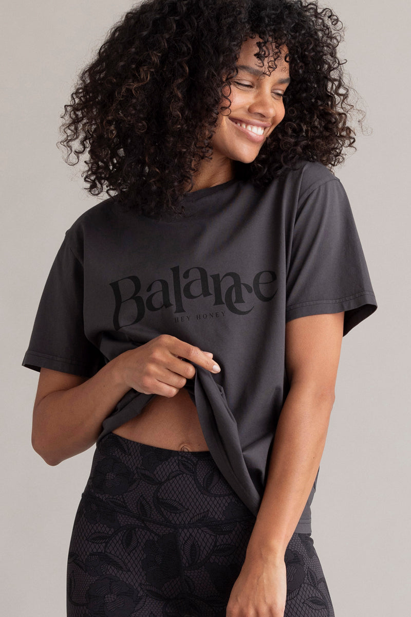 T-Shirt Balance Black Whole | Hey Honey & Active Wear