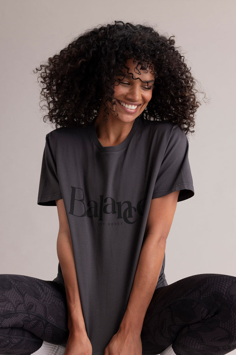T-Shirt Balance Black Whole | Hey Honey & Active Wear