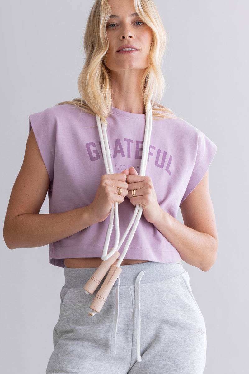 Cropped Shirt Mauve | Hey Honey & Active Wear