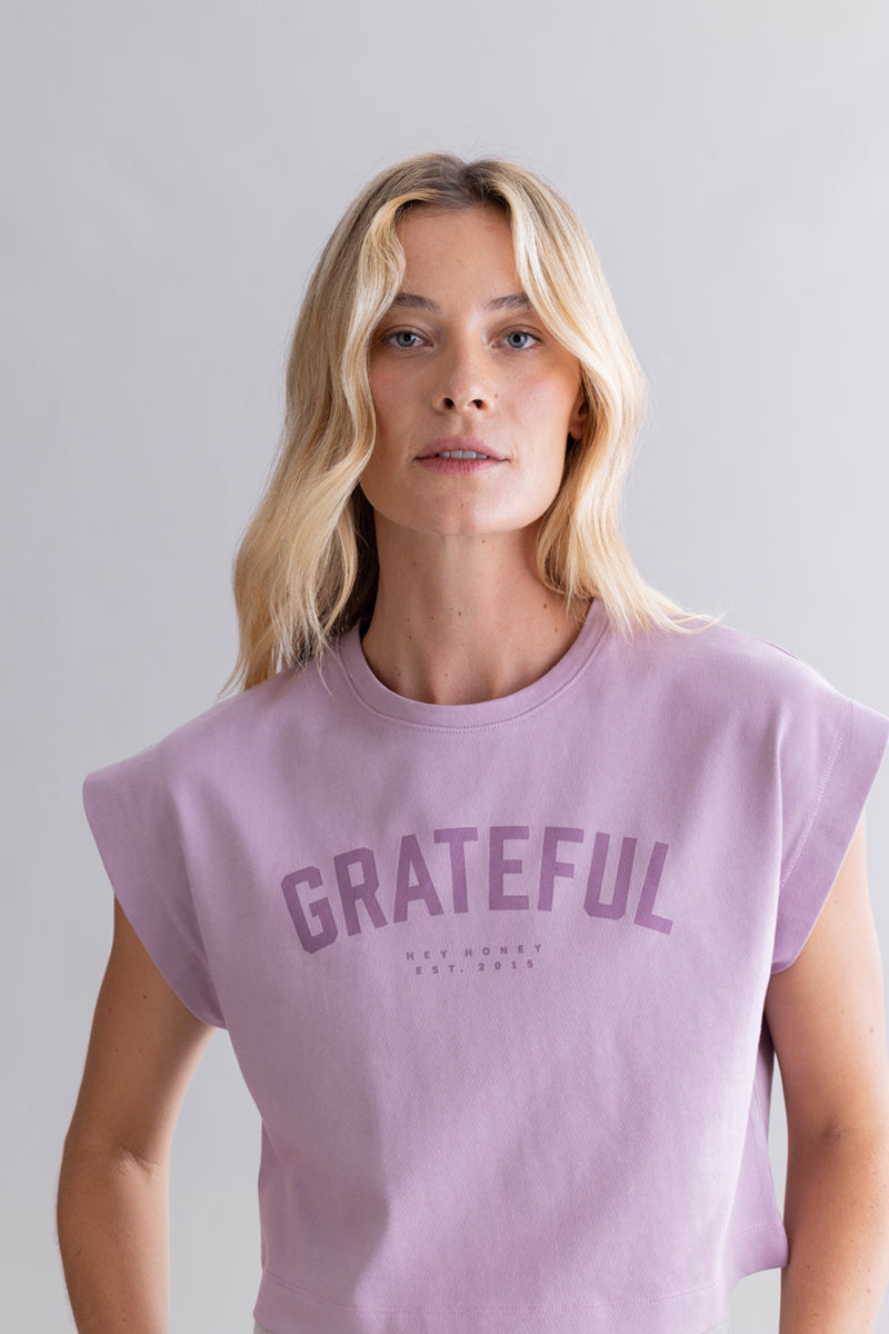 Cropped Shirt Mauve | Hey Honey & Active Wear