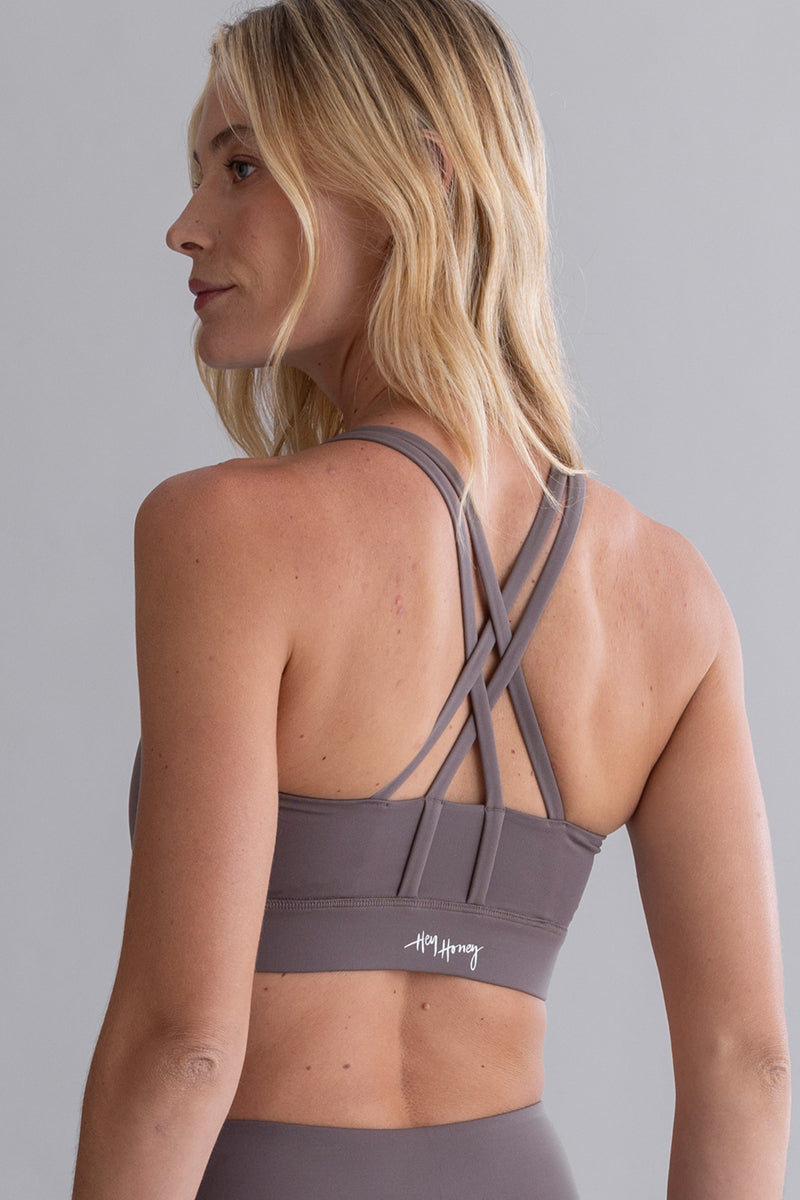 Criss-Cross Bra Cotton Touch Taupe | Hey Honey & Active Wear