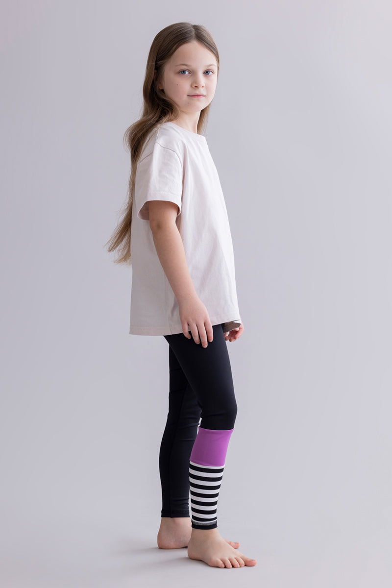 Kids Leggings Surf Style Striking Purple | Hey Honey & Active Wear