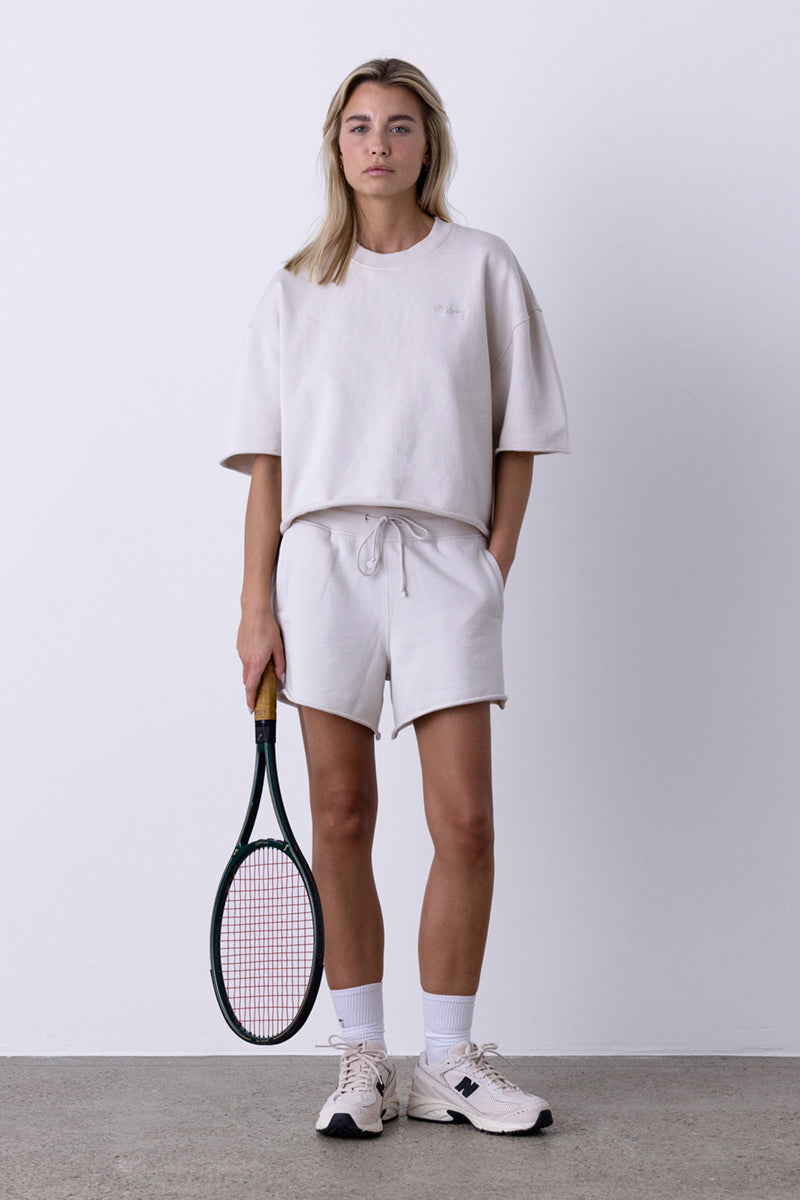 Short Sleeve Sweat Off White | Hey Honey & Active Wear