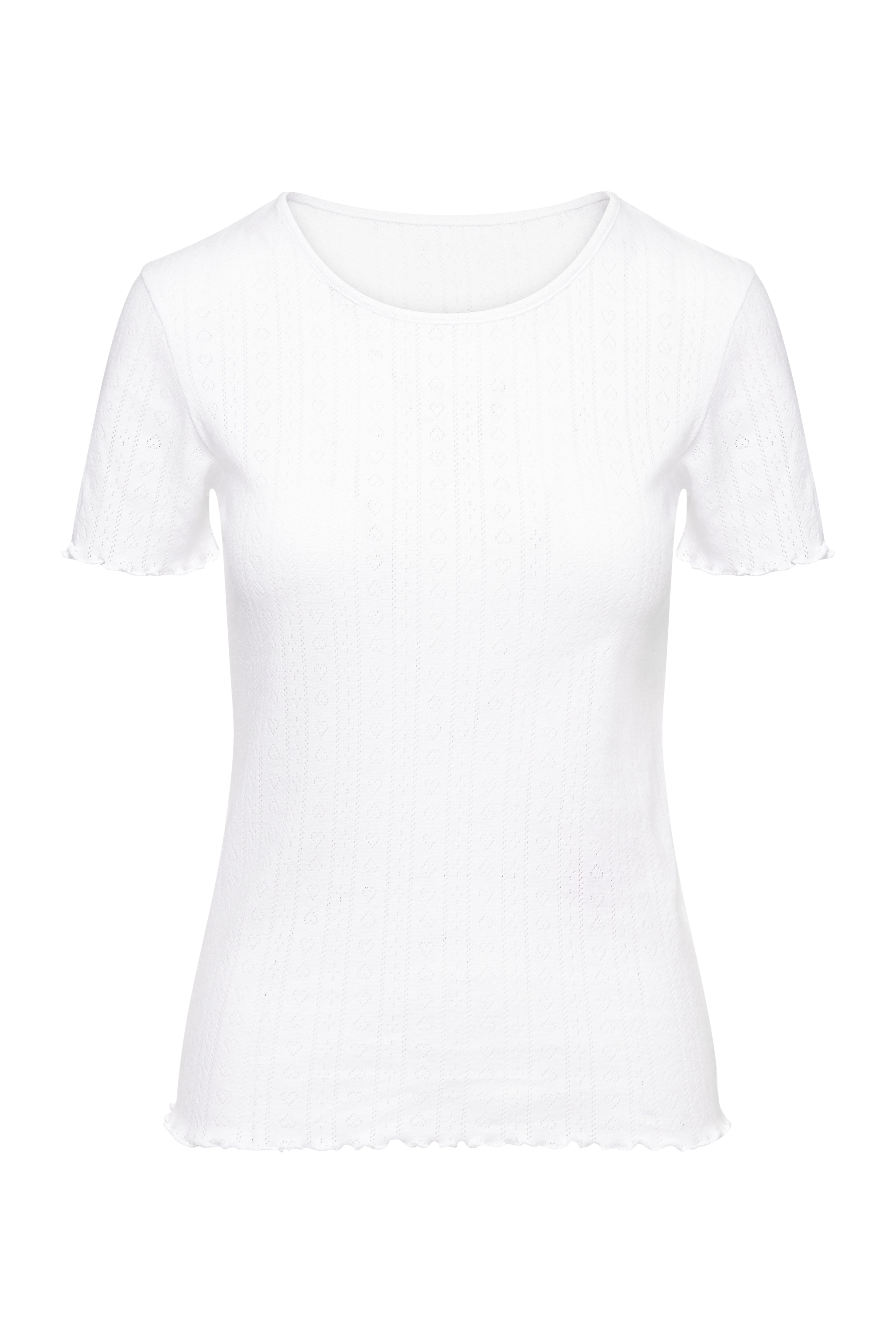 T-Shirt Pointelle White | Hey Honey & Active Wear