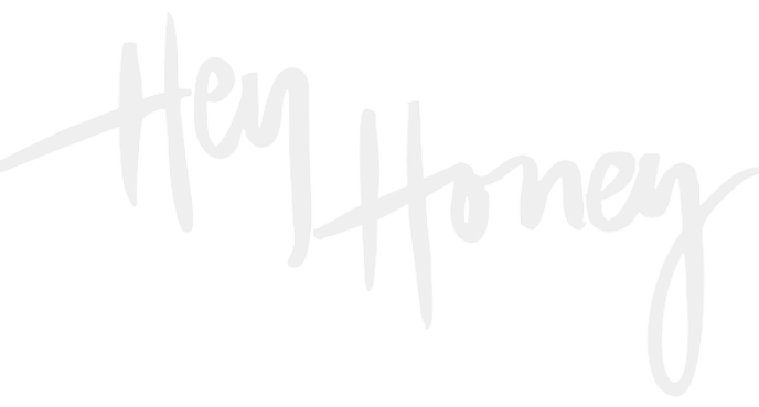 Hey Honey Logo in White