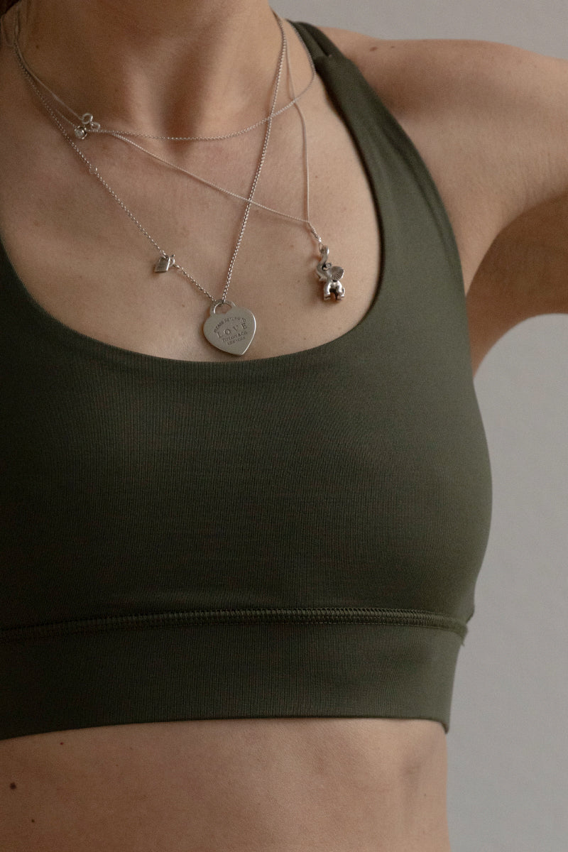 Criss-Cross Bra Unicolor Forest Night | Hey Honey Yoga & Active Wear