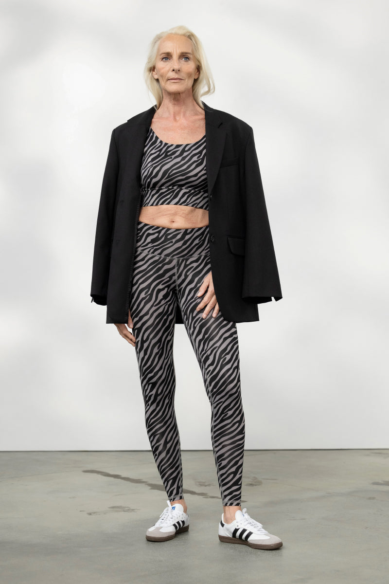Leggings Print Zebra Stone | Hey Honey Yoga & Active Wear