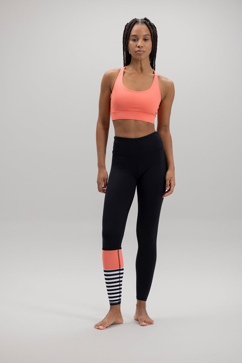 Surf Style Leggings Peach | Hey Honey Yoga & Active Wear
