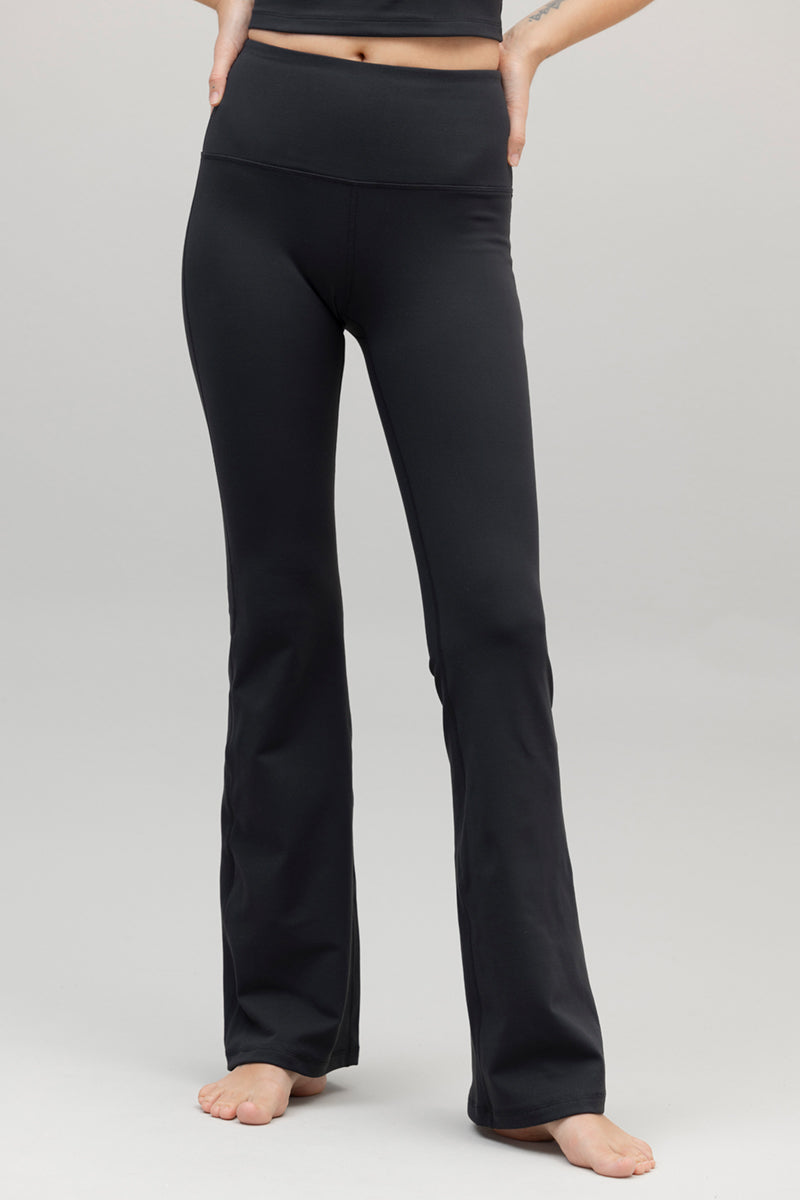 High-Waist Flared Leggings Always Dressed Black | Hey Honey & Active Wear