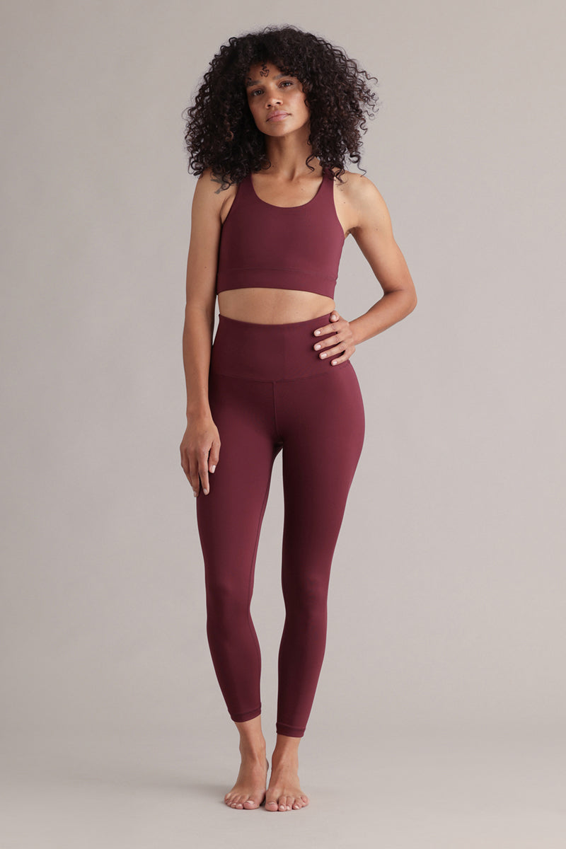 Cropped High-Waist Leggings Always Dressed Italian Plum | Hey Honey & Active Wear