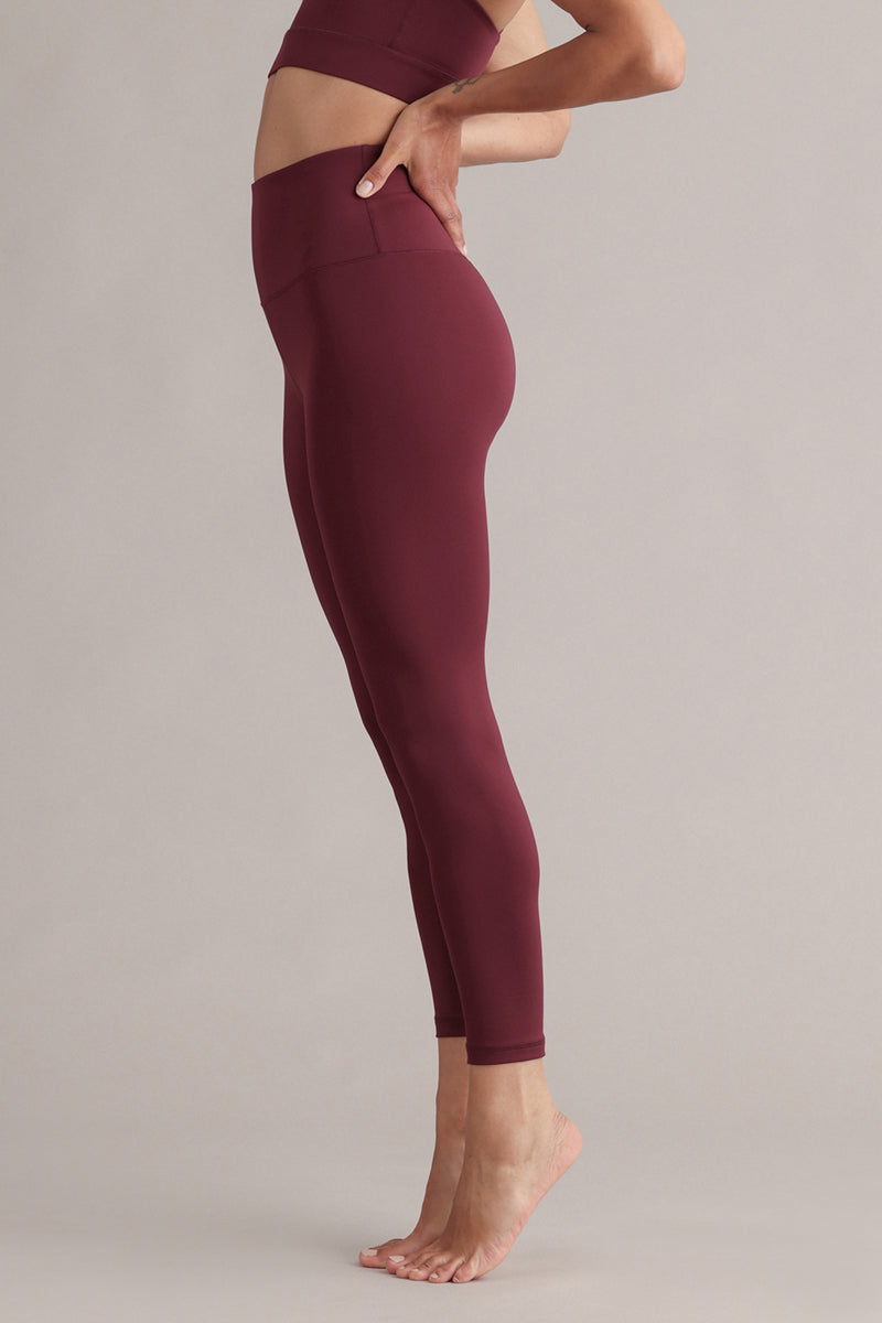 Cropped High-Waist Leggings Always Dressed Italian Plum | Hey Honey & Active Wear