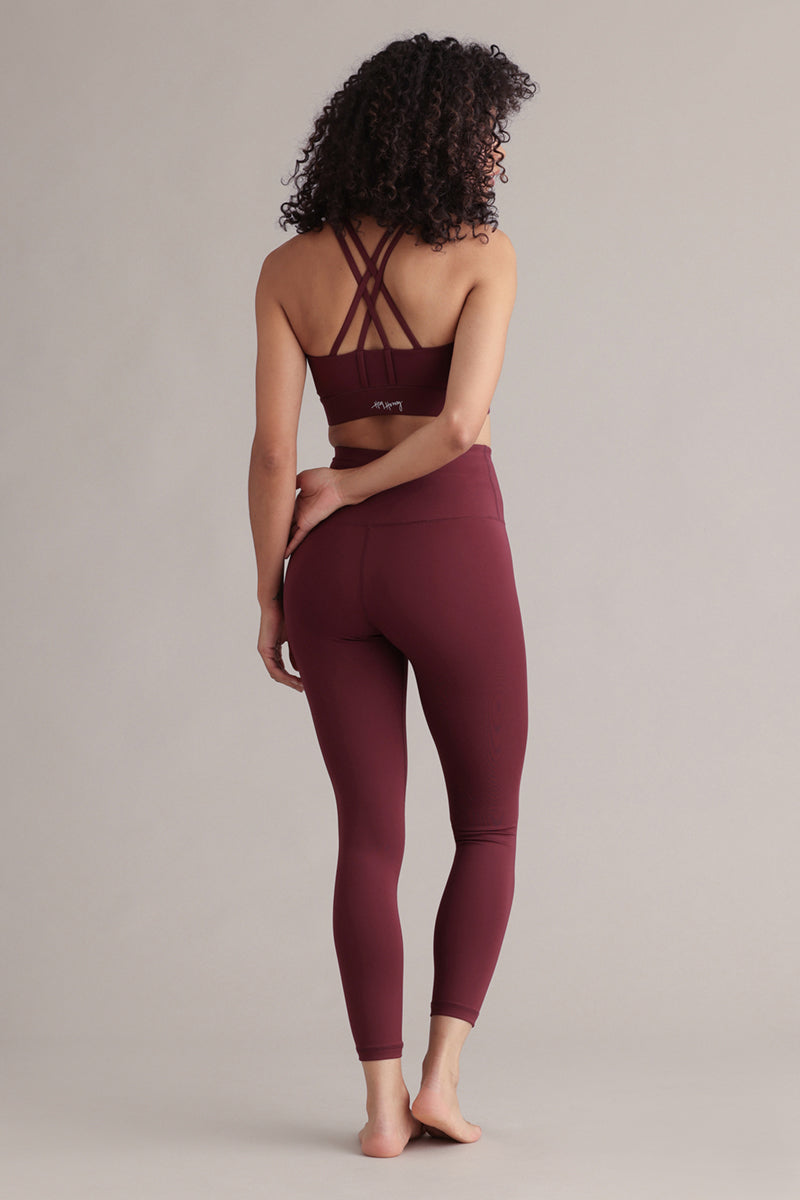 Cropped High-Waist Leggings Always Dressed Italian Plum | Hey Honey & Active Wear