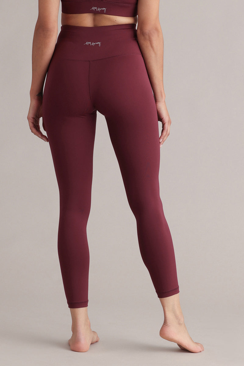 Cropped High-Waist Leggings Always Dressed Italian Plum | Hey Honey & Active Wear