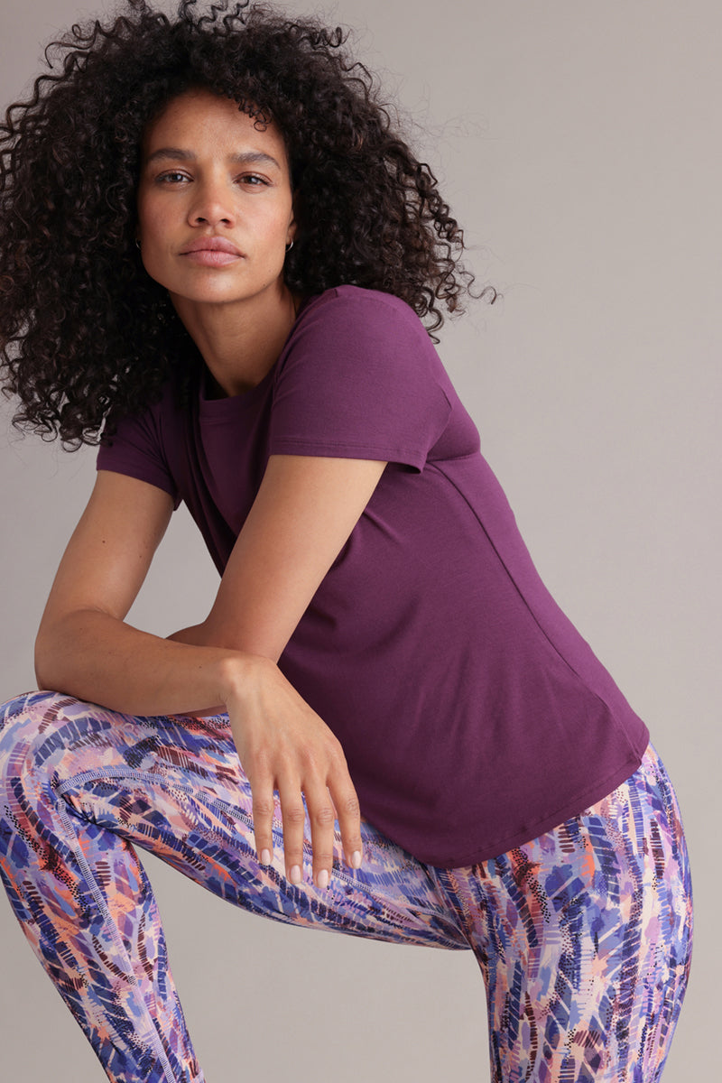 Active T-Shirt Italian Plum | Hey Honey & Active Wear