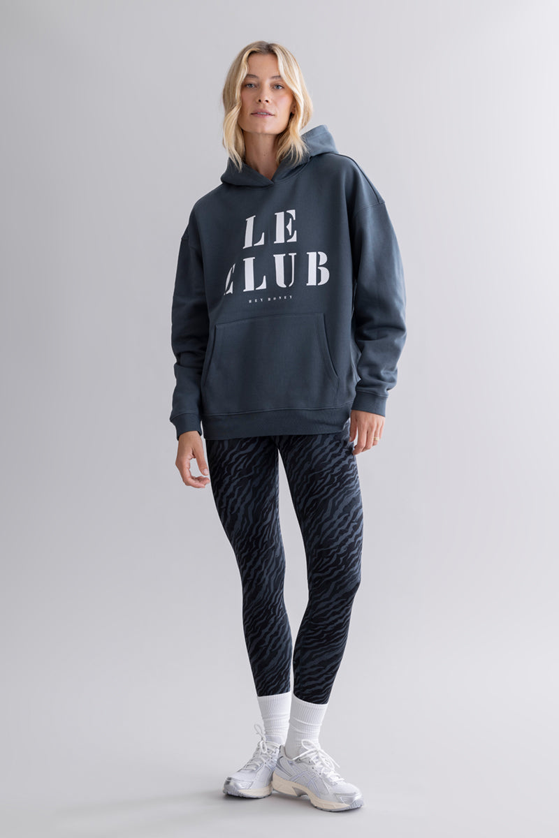 Hoodie Teal "Le Club" | Hey Honey & Active Wear