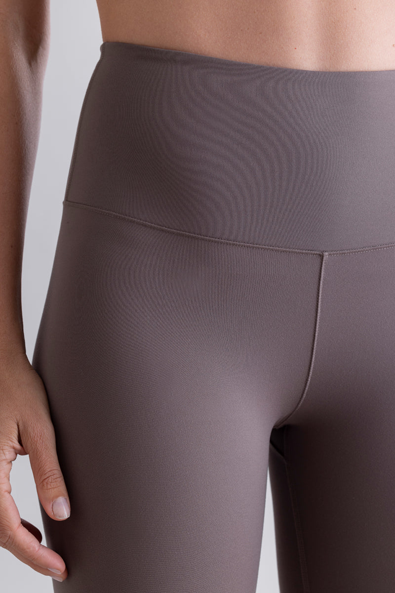 High-Waist Cropped Leggings Cotton Touch Taupe | Hey Honey & Active Wear