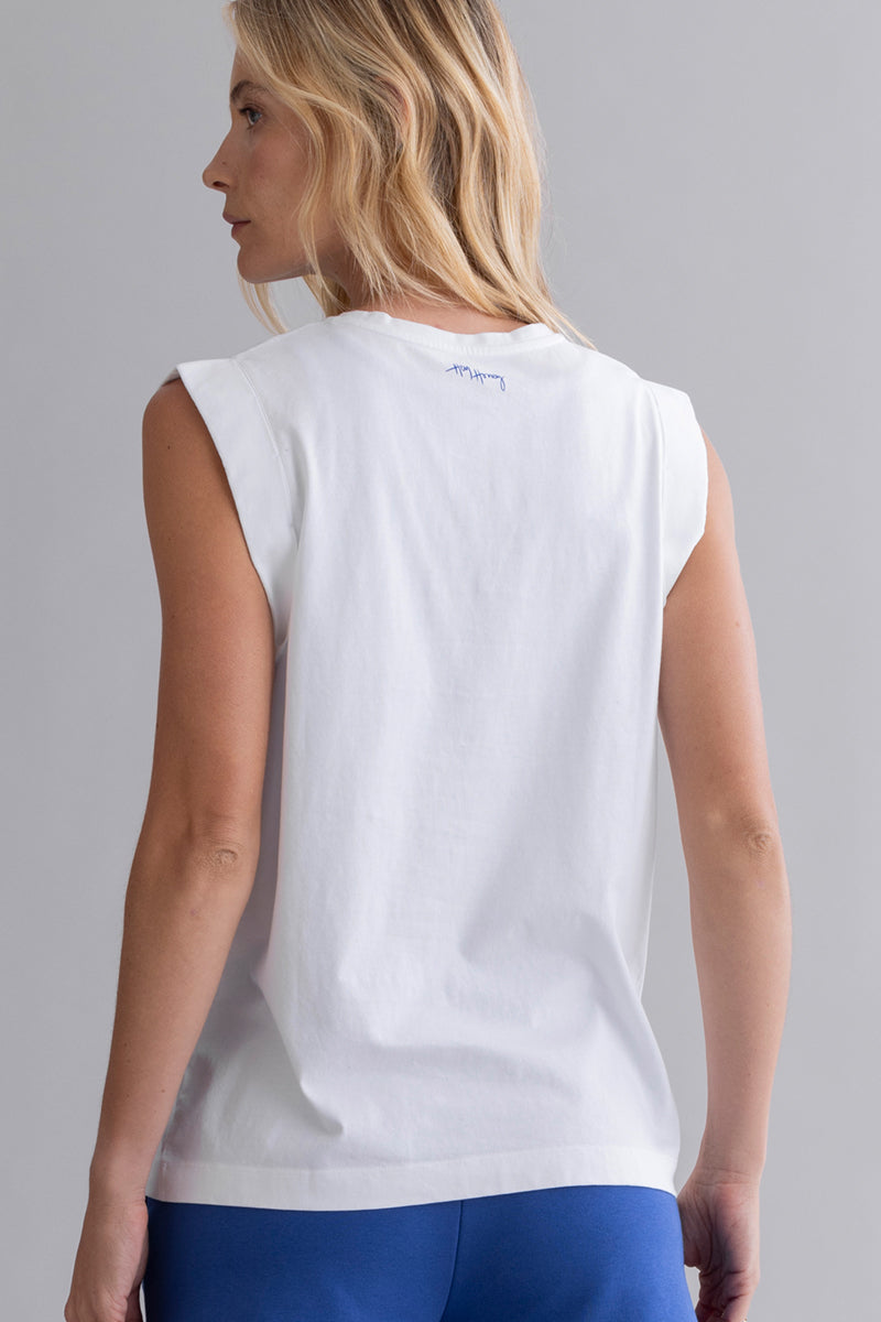 Muscle Tank Strawberries White | Hey Honey & Active Wear