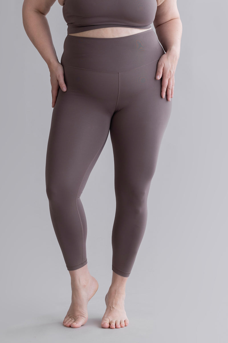 High-Waist Cropped Leggings Cotton Touch Taupe | Hey Honey & Active Wear