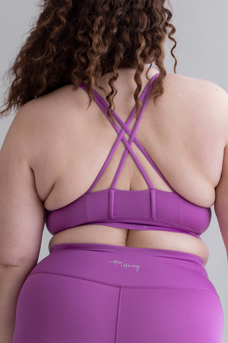 Criss-Cross Bra Striking Purple | Hey Honey & Active Wear