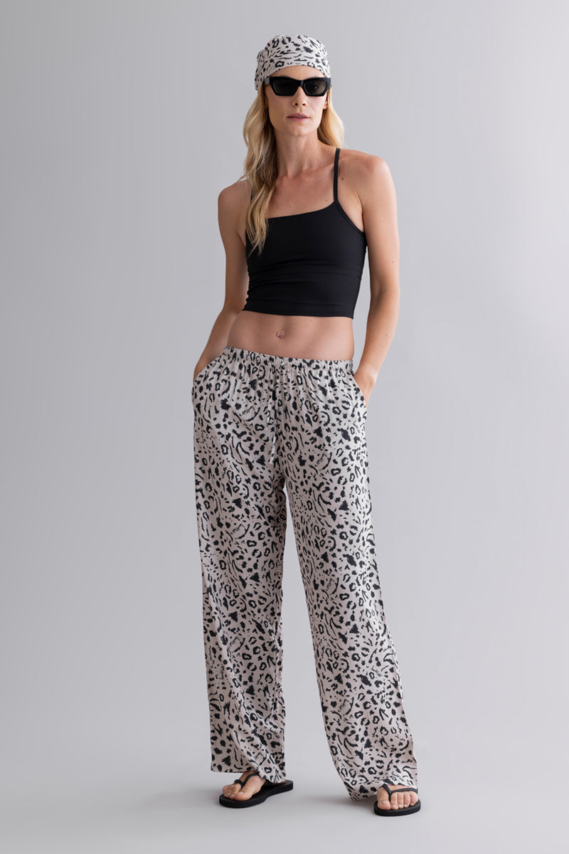 Summer Pants Mono Leo Oatmeal | Hey Honey & Active Wear