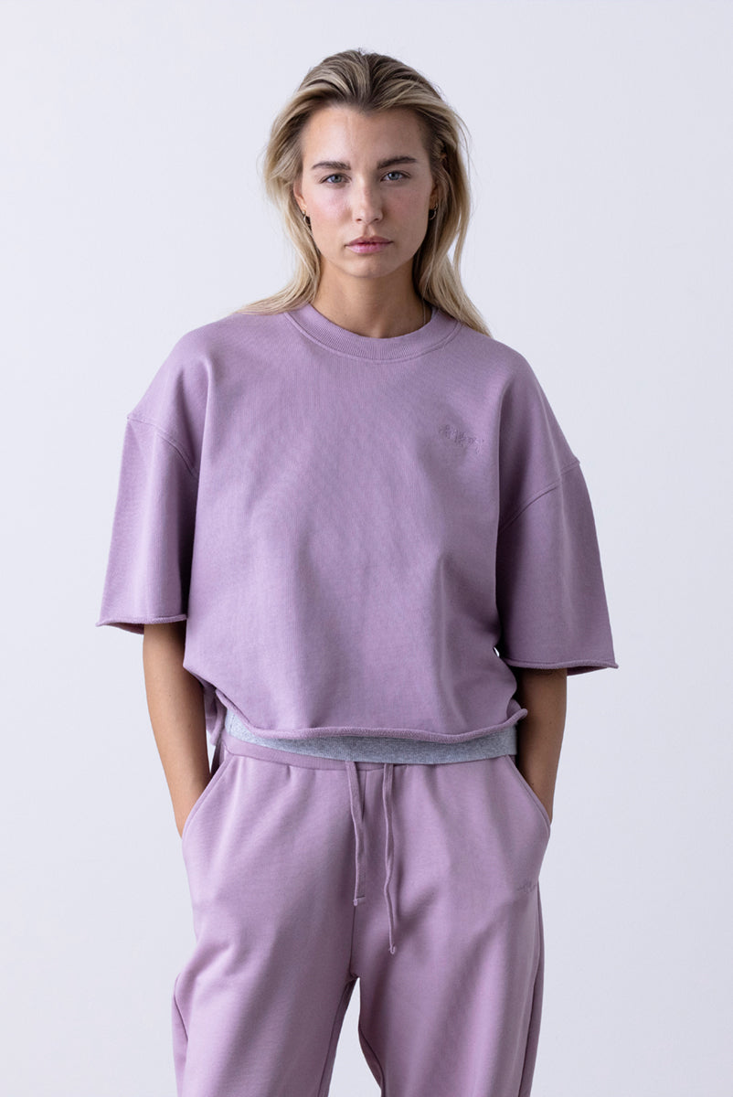 Short Sleeve Sweat Mauve | Hey Honey & Active Wear