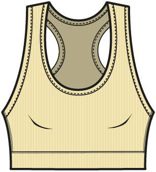 Bra Ribbed Pastel Yellow | Hey Honey & Active Wear