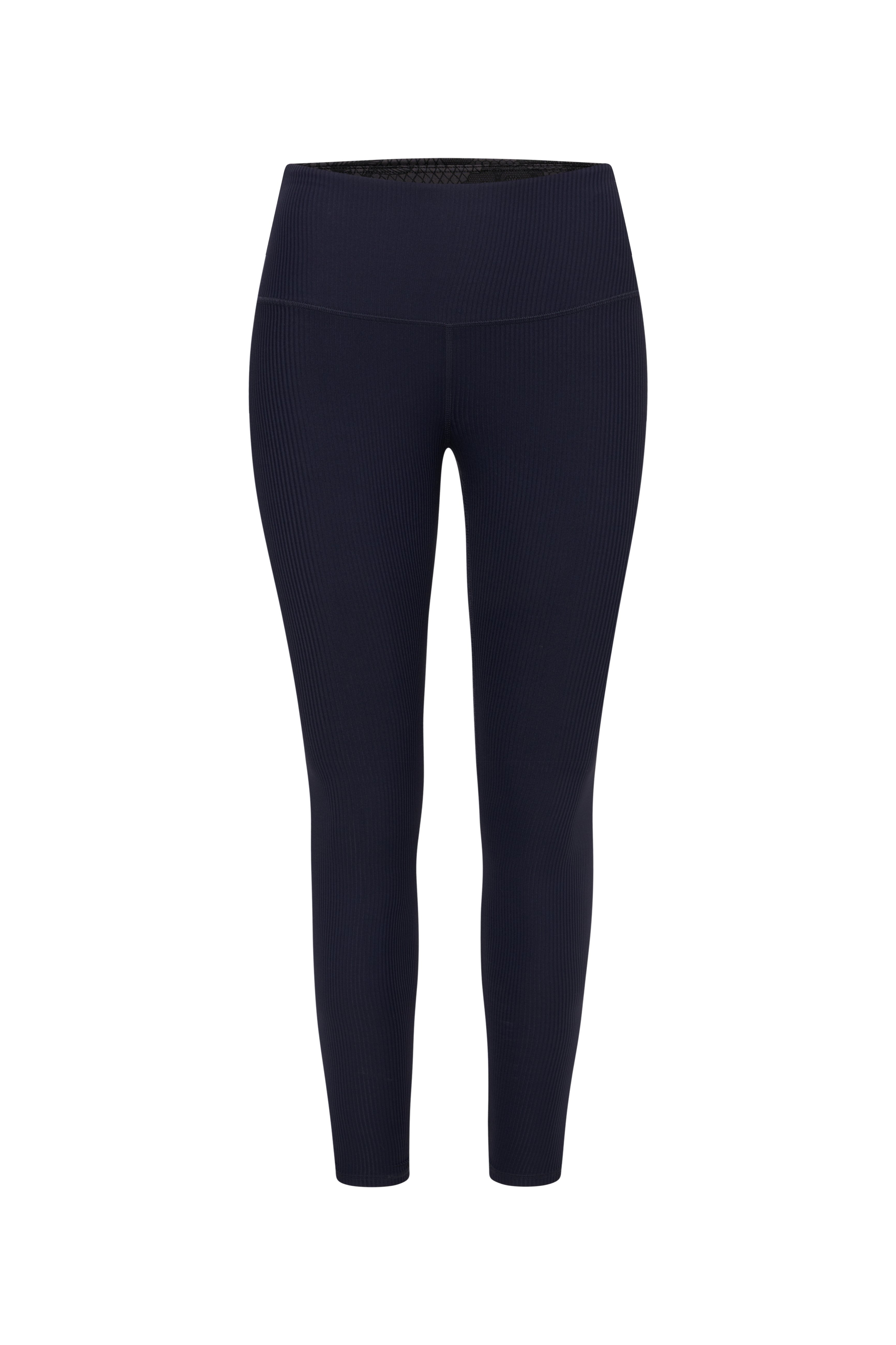 High-Waist Cropped Leggings Ribbed Baritone Blue | Hey Honey & Active Wear